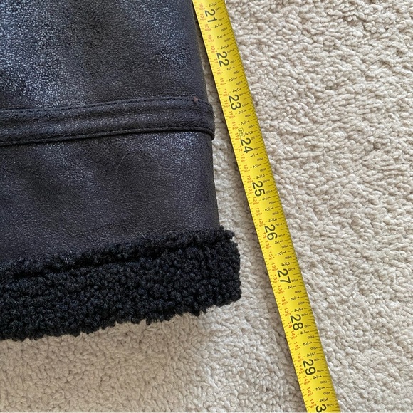 HP ⭐️ Men’s Topman Faux Sherpa Moto Bomber Jacket - Picture 12 of 12